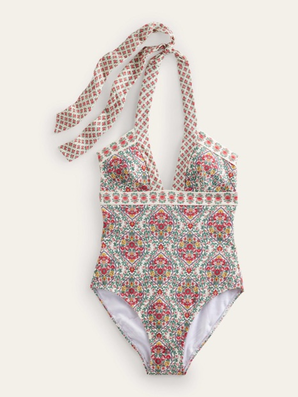 Women's Floral Halter One-Piece Swimsuit - Boden Ithaca Halter Swimsuit